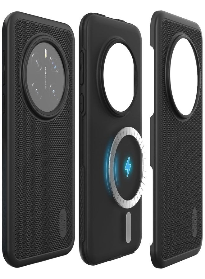 توديا جراب TUDIA DualShield Grip مصمم خصيصًا لهاتف Honor Magic 7 Pro 5G (2025)، [MergeGrip] جراب هاتف متين وخفيف الوزن ذو طبقتين مقاوم للصدمات، من الدرجة العسكرية (أسود، متوافق مع Magsafe) - Image 1